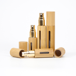 고급 향수병 휴대용 5ml 10ml 미니 유리 향수 스프레이 병 천연 대나무 병 - Product Image 1