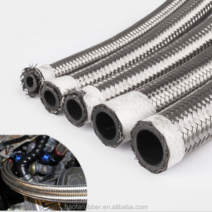 Haofa AN8 <span class=keywords><strong>NBR</strong></span> Kraftstoffleitung Benzinschlauch mit Edelstahlgeflecht für Fahrzeug-Kühlsysteme und Rennsport-Modifikationen - Product Image 4