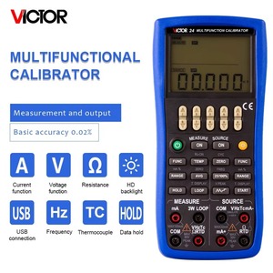 เครื่องสอบเทียบกระบวนการอเนกประสงค์ Vc24 เครื่องสอบเทียบเอาต์พุต RTD จอแสดงผล LCD คู่ ใช้พลังงานจากแบตเตอรี่ AAA สำหรับการวัดอุณหภูมิ - Product Image 5