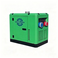 Générateur diesel silencieux, 6/7/8KW 50Hz 12V, conception fermée, 220/380V monophasé, ATS AVR, petit groupe électrogène portable pour maison, yacht, croisière