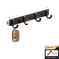 Porte-serviettes et chapeaux mural en aluminium, simple niveau, écologique, pour salle de bain, cuisine, salon, design moderne et épuré