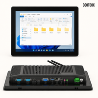 Panel PC Industrial Todo en Uno de 12.1/13.3/15/15.6/21.5 Pulgadas, Montaje Empotrado, Sin Ventilador, Puertos RS232 RS485 COM, USB