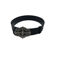 Nouvelle ceinture en cuir PU de haute qualité, alliage, tendance, classique, simple, croisée, rétro, vintage, hip-hop, funk, mode, homme, unisexe, cadeau, 3,8 cm X