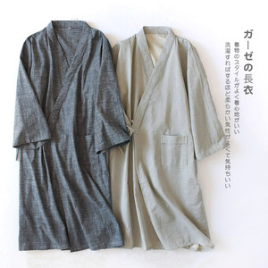 Ropa de Dormir de Algodón Cómoda al por Mayor para <span class=keywords><strong>Hombre</strong></span>, <span class=keywords><strong>Bata</strong></span> Kimono Suave, <span class=keywords><strong>Bata</strong></span> Estilo Kimono Japonés para <span class=keywords><strong>Hombre</strong></span> - Product Image 5