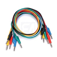 Câble de test avec fiche banane 4 mm, fils de test en silicone 10A 1000V avec codage couleur pour multimètre et haut-parleur