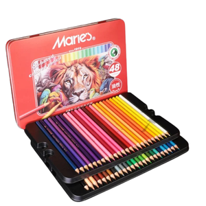 Coffret de crayons de couleur standard Maries - 24 couleurs, qualité artiste, corps en bois, impression numérique, modèle 7524, pour dessin - Product Image 2