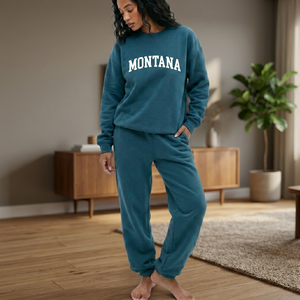 Ensemble de survêtement léger et respirant pour femme, en polaire premium, tenue de détente douce pour femme - Product Image 1
