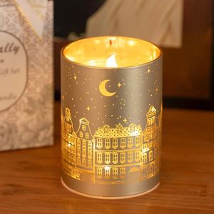 Vela Aromática de Cera de Soja con Luz LED y Diseño de Ciudad, Aromaterapia Romántica para el Día de la Madre, Regalo de Navidad y Uso en el Hogar - Product Image 2