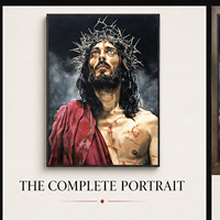 Tableau mural Jésus Couronne d'épines, impression sur toile, portrait chrétien pour église, salle de prière, salon, décoration de foi