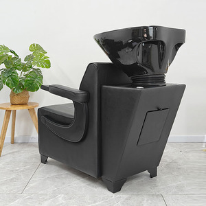 Fauteuil de salon de coiffure moderne et confortable, design type lit, avec bac à shampoing intégré, unité de lavage en plastique pour le dos, fauteuil de lavage de cheveux - Product Image 4