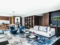 Ensemble de meubles de chambre d'hôtel 5 étoiles de luxe moderne, sur mesure, en bois massif, placage noyer, écologique, ignifuge, pour appartement
