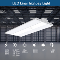 Luminaria Lineal Highbay de 2 Pies, 110W, Regulable 0-10V, Control por Sensor, Aleación de Aluminio, Fabricada en China, ETL DLC 6.0, 5 Años de Garantía