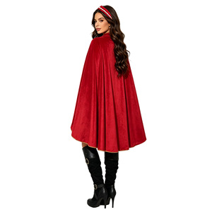 Cape de sorcier en velours médiéval avec col montant et bordure dorée, motif « Fleurs tombant dans les nuages », pour cosplay et costume d'Halloween - Product Image 3