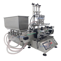Machine de remplissage pneumatique à 4 buses pour bureau, double usage liquide et pâte, pour petites entreprises et usines domestiques