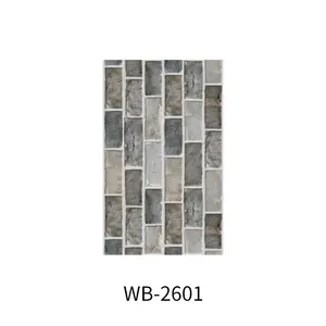 내부 및 외부 장식용 고밀도 PVC 3D 인조 돌 벽 벽돌 패널 | 쌓인 돌 사이딩 패널