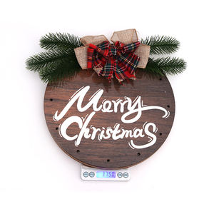 ป้ายคริสมาสต์สุขสันต์วันคริสต์มาส,ป้ายแขวนประดับตกแต่งแบบแขวนแขวนแขวนผนังม่านไม้สำหรับตกแต่งคริสต์มาสหน้าต่างบ้าน - Product Image 2