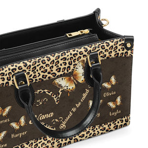 Nouveaux sacs à main à la mode pour dames bénis d'être appelé grand-mère <span class=keywords><strong>imprimer</strong></span> meilleur cadeau sacs à main en cuir personnalisés dames marque sacs à main à bandoulière - Product Image 4