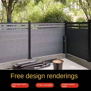 Clôture en bois synthétique d'extérieur, sans peinture, entièrement scellée, garde-corps, cour, <span class=keywords><strong>terrasse</strong></span>, balcon, jardin de fleurs, carrelage, panneau de porte extérieur - Product Image 3