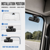 Caméra de véhicule à double objectif HD, caméra de voiture intérieure/extérieure avec support réglable, vision nocturne AHD CVBS pour bus, camion, autocar scolaire, taxi