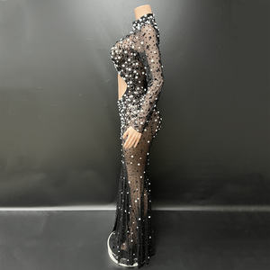 Novance Y3124 Ropa de Boutique, Diseño de Lujo, Vestido de Noche Negro con Abertura en el Abdomen para Mujer, Vestidos de Novia para Baby Shower - Product Image 3