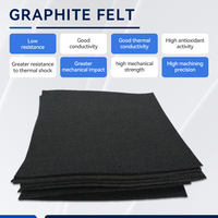 Feutre de graphite personnalisé 8 mm, bonne isolation thermique, feutre de carbone souple, feutre de graphite