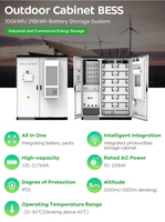 Kabinet Baterai GSL ENERGY Tegangan Tinggi 140kWh 665.6V 314Ah LiFePO4 ESS BESS Pendingin Udara Hybrid Grid Industri Komersial IP55