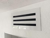 Grille de ventilation décorative linéaire moderne en aluminium blanc à 2 fentes pour plafond et mur