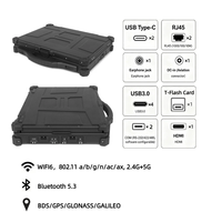 Ordinateur portable robuste à double écran de 15,6 pouces, triple protection, processeur Intel Core i9, GPU dédié, interface MXM, DDR5 16 Go/48 Go de RAM, SSD 512 Go, HDD