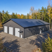 Entrepôt en structure métallique industrielle sur mesure, résistant aux vents forts, conforme à la norme AISC, atelier métallique extérieur résistant aux intempéries, garage de stockage