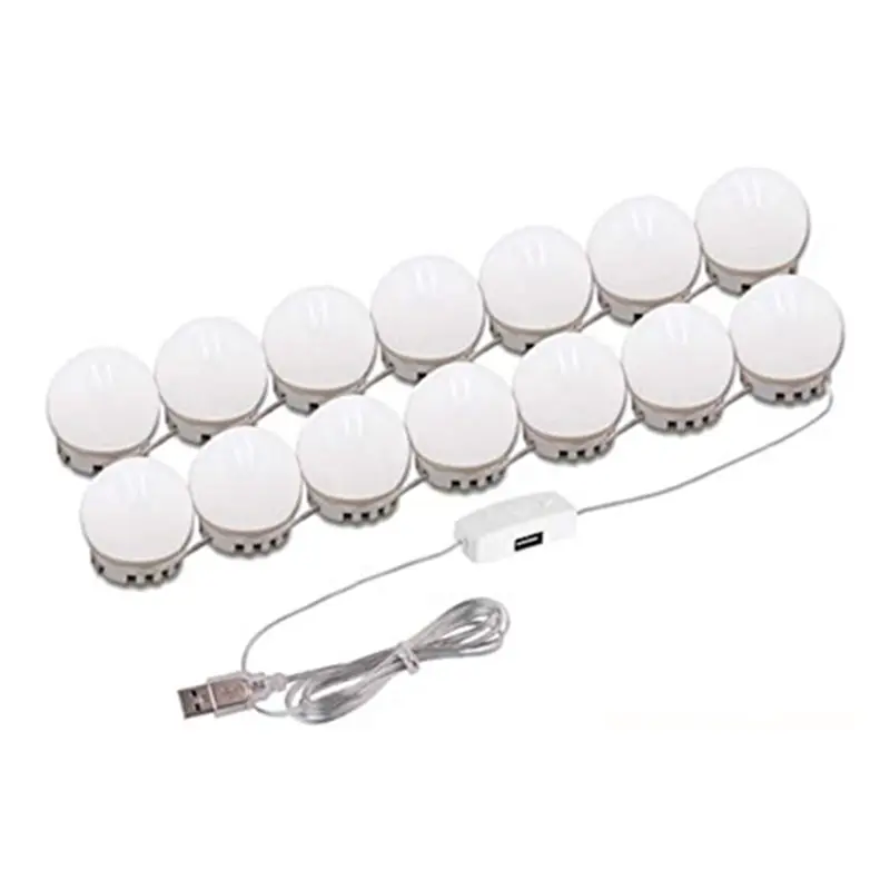 Nascondere filo LED Luci di Cortesia, hollywood Style LED Specchio cosmetico Lights Kit Dimmable Della Luce 10 /14 Lampadine per Vanity Specchio Per Il Trucco