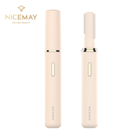 Épilateur facial rotatif électrique portable Nicemay, batterie au lithium, mini-tondeuse à cheveux, épilation instantanée et indolore du visage/sourcils
