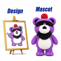 Costume de mascotte gonflable en peluche d'ours polaire blanc pour adultes unisexes