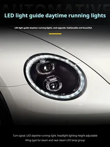 FT xe đèn cho <span class=keywords><strong>VW</strong></span> Bọ Cánh Cứng Đèn pha 2013-2021 Bọ Cánh Cứng <span class=keywords><strong>LED</strong></span> projetor Đèn pha ban ngày Chạy ánh sáng phụ kiện ô tô - Product Image 2