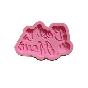 Molde de silicona para hornear, <span class=keywords><strong>serie</strong></span> Día de la madre, mejor mamá, pastel, Chocolate, Fondant - Product Image 2