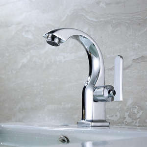 Robinet de lavabo de salle de bain d'hôtel en alliage de zinc, à poignée unique, couleur chrome, vente directe d'usine, prix bas - Product Image 3