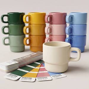 <span class=keywords><strong>Taza</strong></span> de Cerámica de Color Personalizado, Apilable, con Asa Ergonómica <span class=keywords><strong>Grande</strong></span>, <span class=keywords><strong>Taza</strong></span> de Té de Porcelana Moderna, Venta al Por Mayor de Fábrica para Regalos - Product Image 1