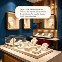 Vitrine à bijoux et montres avec tiroirs, éclairage LED, écologique, durable, grande vitrine pour bijouterie