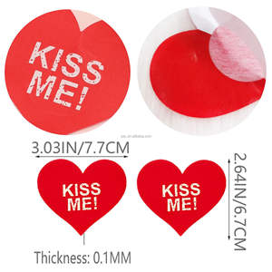 SacKnove mujer amor Areola KISS ME letras desechables transpirables autoadhesivo cubierta de pecho hermoso Sexy corazón pezón pegatinas - Product Image 2