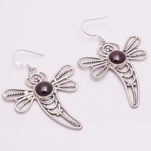 ต่างหูพลอยเงินแท้ 925 , เครื่องประดับพลอยพระจันทร์สายรุ้ง, ผู้จัดจําหน่ายเครื่องประดับพลอยเงินโบราณ - Product Image 3