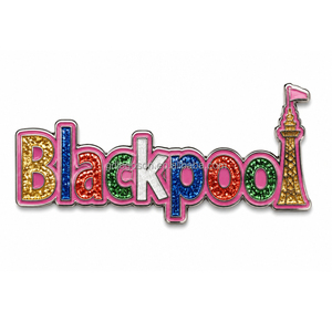 Aimant de réfrigérateur personnalisé en émail sur le thème de Blackpool : Tour, tramway, <span class=keywords><strong>grande</strong></span> <span class=keywords><strong>roue</strong></span> – Souvenir touristique en métal d'<span class=keywords><strong>Angleterre</strong></span> – Vente en gros - Product Image 3