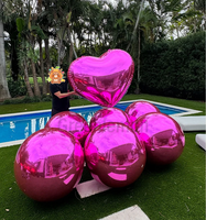 Ballon géant décoratif en forme de cœur à double couche multicolore pour la Saint-Valentin, impression UV, imperméable, pompe à air électrique