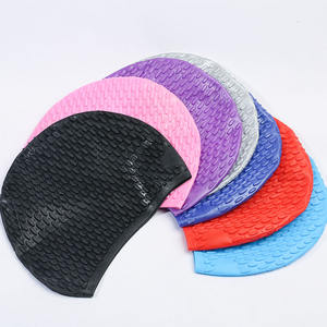Gorro <span class=keywords><strong>de</strong></span> Natación <span class=keywords><strong>de</strong></span> Silicona 100%, Sin Costuras, Diseño <span class=keywords><strong>de</strong></span> Gota <span class=keywords><strong>de</strong></span> Agua, Alta Elasticidad, para Cabello Largo, Color Puro, para Nadadores - Product Image 4