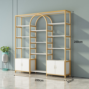 ชั้นวางโชว์ของในร้านเสื้อผ้าหรูหราน้ำหนักเบาตู้โชว์งานศิลปะสำหรับร้านตัดผม - Product Image 6