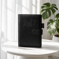 Agenda en cuir personnalisé A5 avec reliure cousue, design sur mesure, papier 100 g/m², 2027