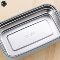 Boîte à lunch double compartiment en acier inoxydable personnalisable, hermétique et anti-fuite, pour usage quotidien en extérieur