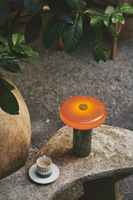 Lampes de table portables danoises 4000 mAh avec interrupteur tactile, ambiance mariage, café, abat-jour en marbre et verre, lampes de table sans fil