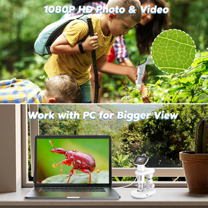 Microlong CM3 USB Electron 1000X Nicroscope Slides 2 Inch LCD Screen 1080P Inspection Camera Stereo 8 CM3 Slides - Product Image 3