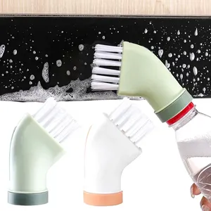 Brosse de nettoyage domestique créative à double usage Brosse à récurer en <span class=keywords><strong>plastique</strong></span> multi-usage avec connectivité pour bouteilles d'<span class=keywords><strong>eau</strong></span> minérale sèche et humide - Product Image 3