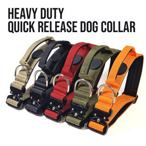 Hızlı serbest Metal toka ile ağır Premium takviyeli naylon köpek tasması taktik köpek yaka - Product Image 2