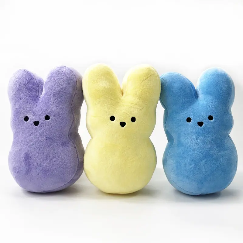 Easter Bunny Peeps Bunny Plush Toys Cartoon Cute Rabbit Stuffed Animal Soft Doll Pillow Toys for Kids Girls Gifts